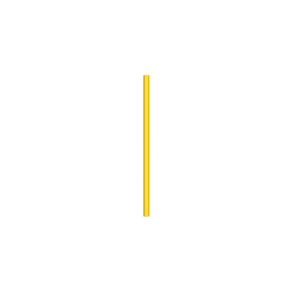 Gelb feuerverzinkt U 12a Straßennagel, gelb | fi48,3 mm | Höhe 1100mm über Grund | Zum Einbetonieren