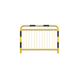 Straßenschranke Typ U-11a mit zusätzlichem Bewehrungsstab, feuerverzinkt, gelb lackiert + Reflexionsstreifen fi60,3 mm, Sprosse fi10mm , Größe 1100x1500mm | zu montieren