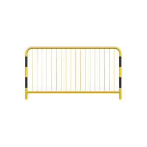 Straßenschranke Typ U-11a verzinkt - gelb mit Reflexionsstreifen | fi48,3 mm, Sprosse fi10mm , Größe 1100x2000mm | Zur Montage