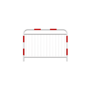 Straßenschranke Typ U-11a mit zusätzlichem Bewehrungsstab, feuerverzinkt, weiß lackiert + Reflexionsstreifen fi48,3mm, Sprosse fi10mm , Größe 1100x1500mm | zu montieren