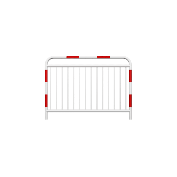 Straßenschranke Typ U-11a mit zusätzlichem Bewehrungsstab, feuerverzinkt, weiß lackiert + Reflexionsstreifen fi48,3mm, Sprosse fi20mm , Größe 1100x1500mm | zu montieren