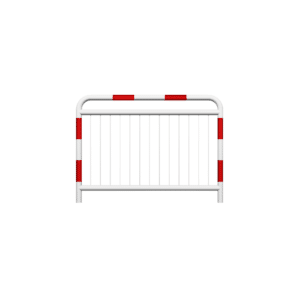 Straßenschranke Typ U-11a mit zusätzlichem Bewehrungsstab, feuerverzinkt, weiß lackiert + Reflexionsstreifen fi60,3 mm, Sprosse fi10mm , Größe 1100x1500mm | zu montieren