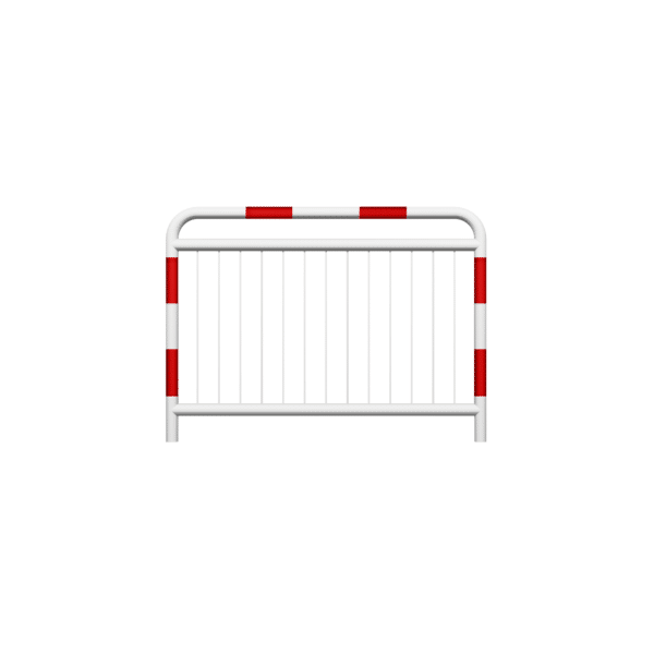 Straßenschranke Typ U-11a mit zusätzlichem Bewehrungsstab, feuerverzinkt, weiß lackiert + Reflexionsstreifen fi60,3 mm, Sprosse fi10mm , Größe 1100x1500mm | zu montieren