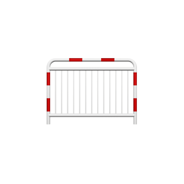 Straßenschranke Typ U-11a mit zusätzlichem Bewehrungsstab, feuerverzinkt, weiß lackiert + Reflexionsstreifen fi60,3 mm, Sprosse fi20mm , Abmessung 1100x1500mm | zu montieren