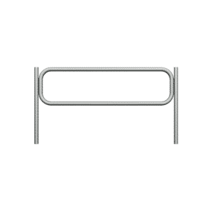 Feuerverzinkte Straßenschranke Typ U-12a Olsztyn | fi60,3mm, Pfosten fi60,3mm, Spannweite2000x550mm, Pfostenhöhe1100mm| Set aus einem Pfosten + einem Spannweite| Zum Einbau in Beton.