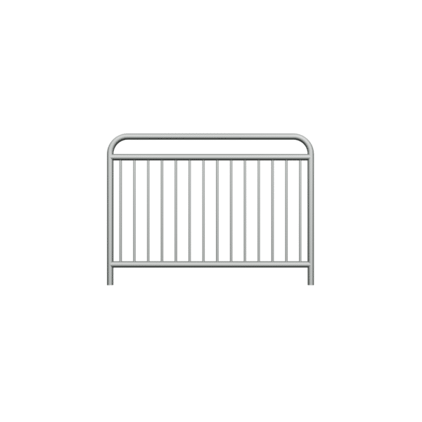 Straßenschranke Typ U-11a mit zusätzlichem Verstärkungsbalken feuerverzinkt | fi48,3 mm, Sprosse fi20mm , Größe 1100x1500mm | zum Einbetonieren