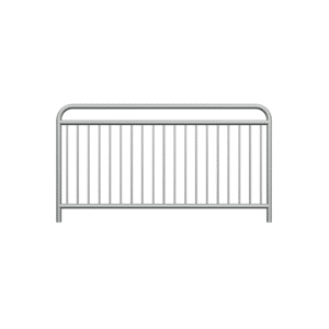 Straßenschranke Typ U-11a mit zusätzlichem Verstärkungsbalken feuerverzinkt | fi48,3 mm, Sprosse fi20mm , Größe 1100x2000mm | zum Einbetonieren