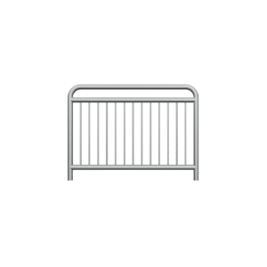 Straßenschranke Typ U-11a mit zusätzlichem Verstärkungsbalken feuerverzinkt | fi60,3 mm, Sprosse fi20mm , Größe 1100x1500mm | zum Einbetonieren