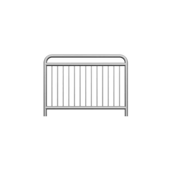 Straßenschranke Typ U-11a mit zusätzlichem Verstärkungsbalken feuerverzinkt | fi60,3 mm, Sprosse fi20mm , Größe 1100x1500mm | zum Einbetonieren