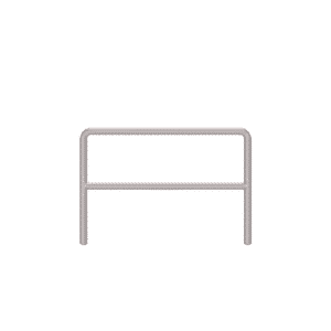 Metallpuffer, Geländer U12a - verzinkt | fi114.3mm, Abmessung 1500mm x 1100mm | mit dem Boden verschraubt