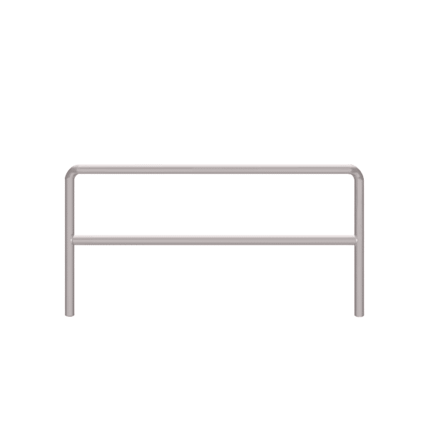 Metallpuffer, technische Barriere U12a - verzinkt | fi48.3mm, Größe 2000mm x 1100mm | Zum Einbetonieren