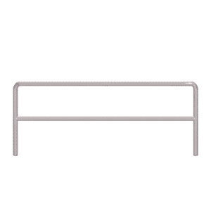 Metallpuffer, technische Barriere U12a - verzinkt | fi114,3mm, Größe 2500mm x 1100mm | Zum Einbetonieren