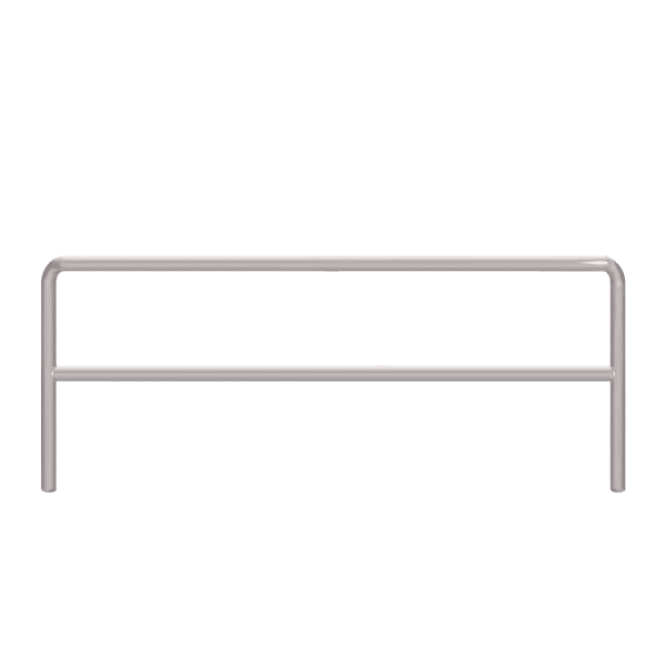 Metallpuffer, technische Barriere U12a - verzinkt | fi114,3mm, Größe 2500mm x 1100mm | Zum Einbetonieren