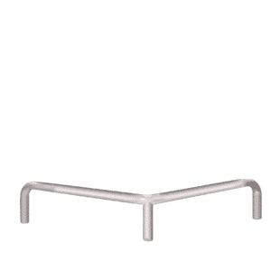 Verzinkter Metall-Eckschutz fi60,3mm, Größe 1000mm x 1000mm x 300mm | Zum Einbetonieren
