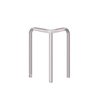 Verzinkter Metall-Eckpuffer - fi60.3mm, Abmessung 600mm x 600mm x 1000mm | mit dem Boden verschraubt