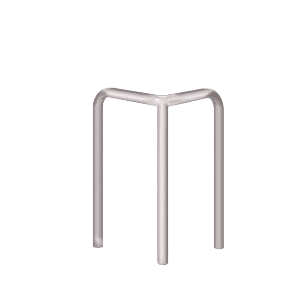 Verzinkter Metall-Eckpuffer - fi60.3mm, Abmessung 600mm x 600mm x 1000mm | mit dem Boden verschraubt