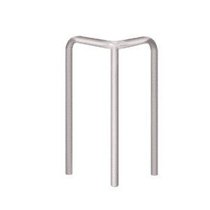 Verzinkter Metall-Eckschutz fi60,3mm, Abmessung 600mm x 600mm x 1200mm | Zum Einbetonieren