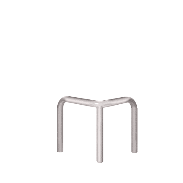 Verzinkter Metall-Eckpuffer - fi60.3mm, Größe 600mm x 600mm x 600mm | Verschraubt mit dem Boden