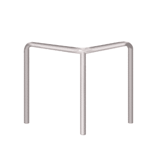 Verzinkter Metall-Eckschutz fi60,3mm, Größe 800mm x 800mm x 1000mm | Zum Einbetonieren