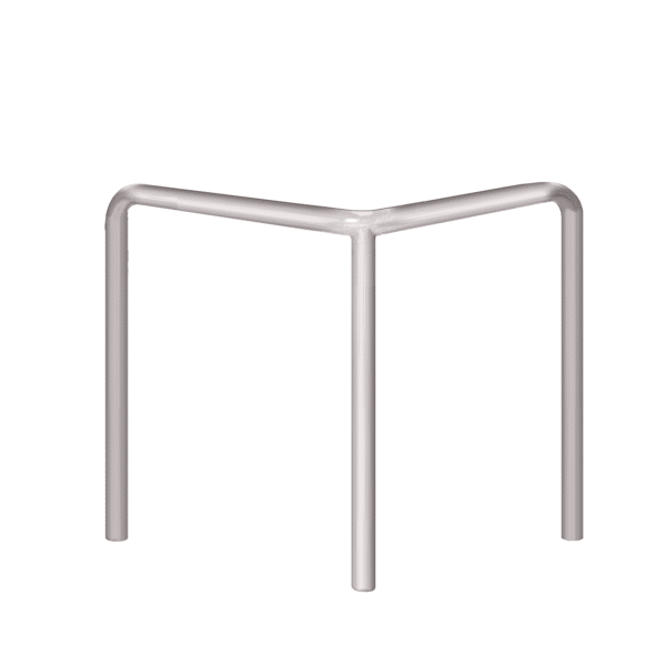 Verzinkter Metall-Eckschutz fi60,3mm, Größe 800mm x 800mm x 1000mm | Zum Einbetonieren