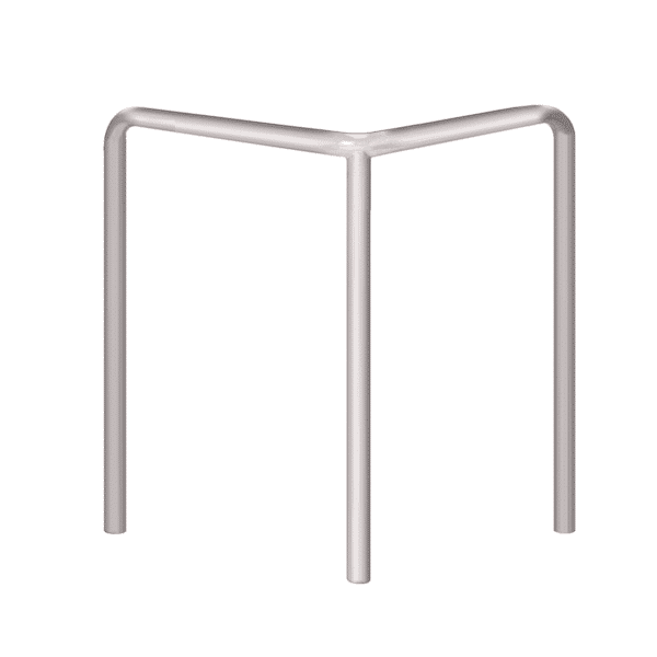 Verzinktes Metall-Eckschutzprofil | fi60,3mm, Größe 800mm x 800mm x 1200mm | Zum Einbetonieren