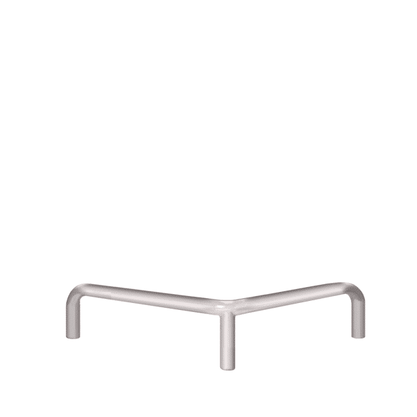 Metall-Eckschutz - verzinkt | fi76.1mm, Größe 800mm x 800mm x 300mm | Zum Einbetonieren
