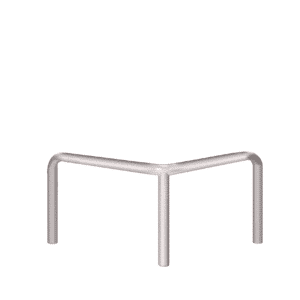 Verzinkter Metall-Eckpuffer - fi76.1mm, Größe 800mm x 800mm x 600mm | Verschraubt mit dem Boden