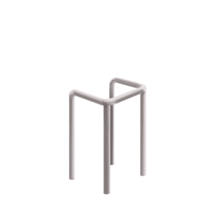 Metall U-Stoßfänger - verzinkt | fi76.1mm, Abmessung 600mm x 600mm x 1000mm | mit dem Boden verschraubt