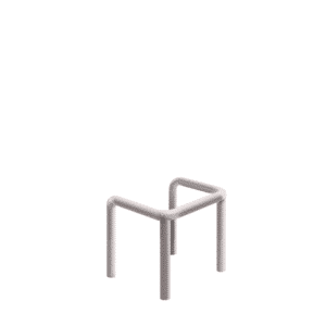 Metall U-Stoßfänger - verzinkt | fi48.3mm, Abmessung 600mm x 600mm x 600mm | mit dem Boden verschraubt
