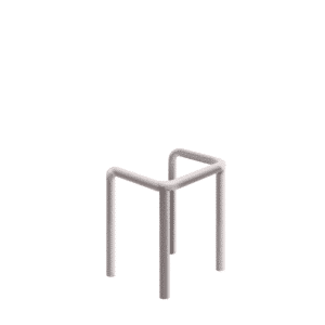 Metall U-Stoßfänger - verzinkt | fi48.3mm, Abmessung 600mm x 600mm x 800mm | mit dem Boden verschraubt