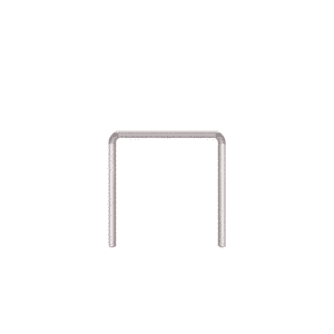Linearer Metallpuffer - verzinkt | fi48.3mm, Größe 1000mm x 1000mm | Für Ortbeton