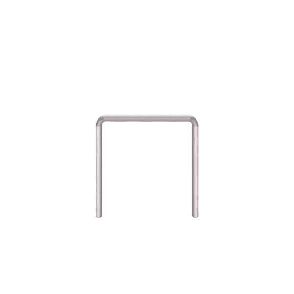 Linearer Metallpuffer - verzinkt | fi48.3mm, Abmessung 1000mm x 1000mm | auf den Boden geschraubt