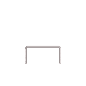 Linearer Metallpuffer - verzinkt | fi48.3mm, Größe 1200mm x 600mm | Zum Einbetonieren