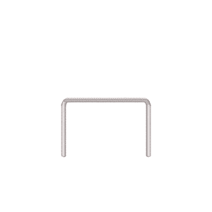 Linearer Metallpuffer - verzinkt | fi114.3mm, Größe 1200mm x 800mm | Zum Einbetonieren