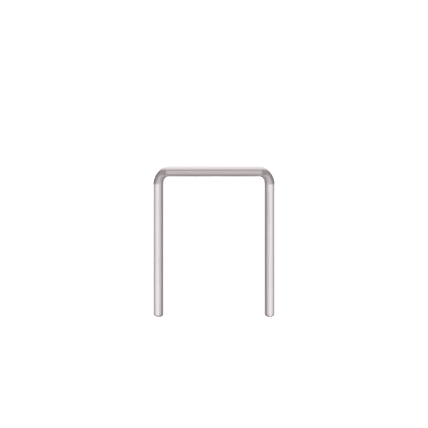 Linearer Metallpuffer - verzinkt | fi48.3mm, Abmessung 800mm x 1000mm | Verschraubt mit dem Boden