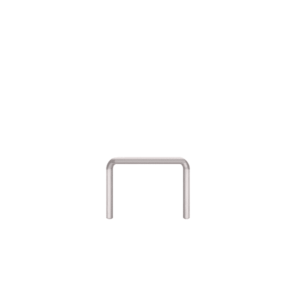 Linearer Metallpuffer - verzinkt | fi60.3mm, Abmessung 800mm x 600mm | Verschraubt mit dem Boden
