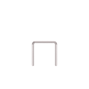 Linearer Metallpuffer - verzinkt | fi60.3mm, Abmessung 800mm x 800mm | Verschraubt mit dem Boden
